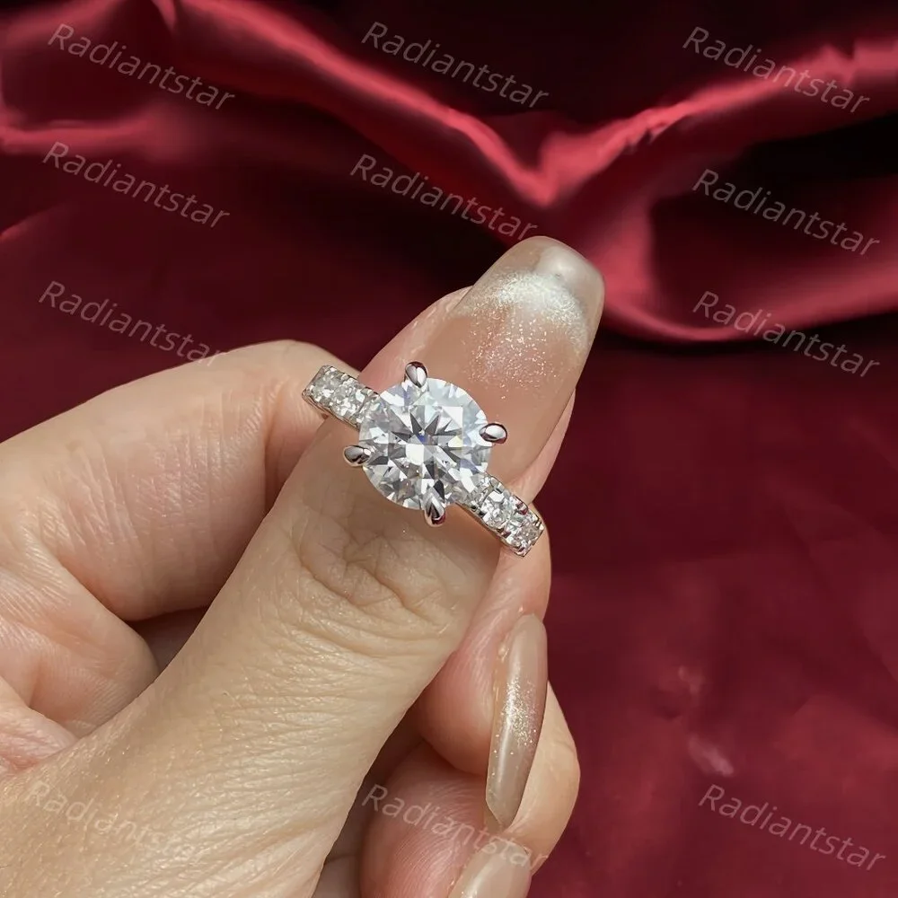NEW Certified 4.3 ct. t.w. Moissanite 4 Prong Ring